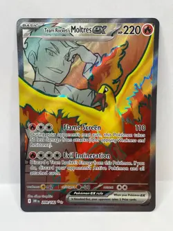 Pokemon TCG Destined Rivals Team Rocket's Moltres ex 208/182 Ultra Rare - Image 1