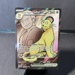 Pokemon TCG Team Rocket’s Persian Ex 219/182 Destined Rivals Full Art Holo NM/M - Image 1