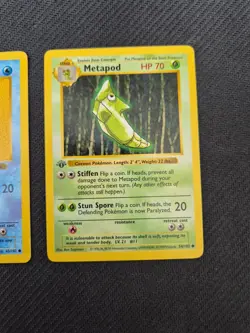 Pokemon Base Set First Edition Bundle NM/EX Shadowless Staryu Metapod Rare - Image 3