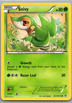Pokemon TCG Snivy RC1/RC25 - Radiant Collection - Legendary Treasures 2013 Holo - Image 1