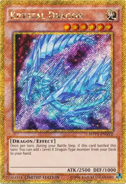 Yugioh! LP Krystal Dragon - MVP1-ENGV2 - Gold Secret Rare - Limited Edition Ligh - Image 1