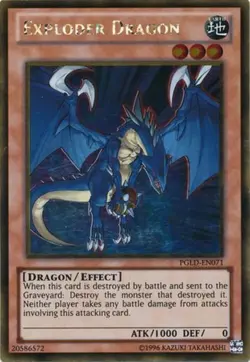 Yugioh! LP Exploder Dragon - PGLD-EN071 - Gold Rare - Unlimited Edition Lightly - Image 1