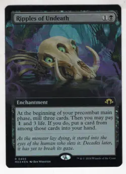 MTG Modern Horizons 3 Foil Rare Card #455 Ripples of Undeath (Extended Art) - Image 1