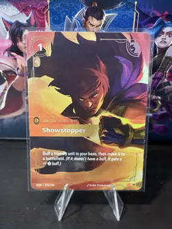 Showstopper Sett Riftbound Origins Signature Spell Card 270/298 TCG - Image 1