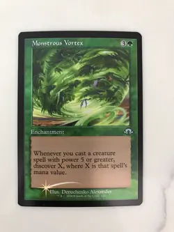 Monstrous Vortex Foil Retro Frame MTG Magic the Gathering Card NM Near Mint MH3 - Image 1