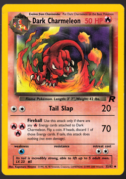 Dark Charmeleon W Gold Stamp Wizards Promo 32/82 Rocket 2000 Pokemon TCG Card LP - Image 1