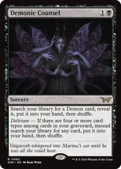 Demonic Counsel Duskmourn: House of Horror NM MTG - Image 1