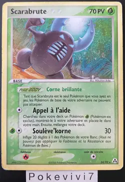 Carte Pokemon SCARABRUTE 24/92 Rare Bloc EX Createurs de Legendes FR OCCASION - Image 1