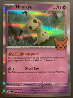 Pokemon TCG Mimikyu Trick or Trade 2024 037/091 Holo Rare - Image 1