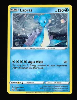 2020 Pokemon TCG Black Star Promo Lapras SWSH051 Holo - Near Mint *SWIRL* - Image 1