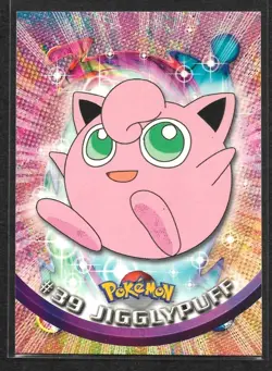 Jigglypuff #39 Pokemon 1999 Topps TV Animation Edition Series 1 Black Logo - Image 1