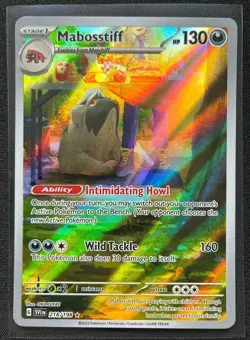 Pokemon 2023 Scarlet & Violet Mabosstiff 218/198 Illustration Rare NM - Image 1
