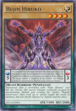 Yugioh! MP Bujin Hiruko - MACR-EN092 - Rare - Unlimited Edition Moderately Playe - Image 1