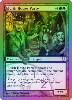 Elvish House Party FOIL Unhinged PLD Green Uncommon MAGIC MTG CARD ABUGames - Image 1