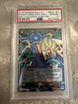 Dragon Ball Super Card Game - BT4-081 Dynasty Deferred Son Goku PSA 10 Tcg Dbs - Image 1