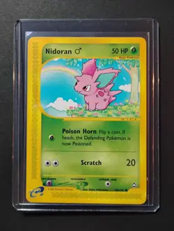 Nidoran M 96/147 Aquapolis Non-Holo 2002 WOTC Vintage E-Reader Pokemon Card NM - Image 3