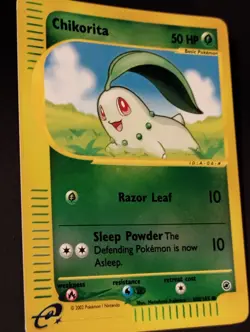 Chikorita 100/165 Expedition Base Set Reverse Holo WOTC Vintage Pokemon Card LP - Image 4