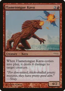 Flametongue Kavu (FNM) FOIL Promo PLD Creature Special MAGIC MTG CARD ABUGames - Image 1