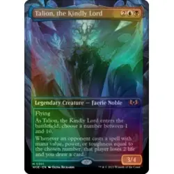 FOIL TALION, THE KINDLY LORD (BORDERLESS) Wilds Of Eldraine WOE Magic MTG CARD - Image 1