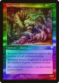 Yavimaya Kavu FOIL Invasion PLD Red Green Uncommon MAGIC MTG CARD ABUGames - Image 1