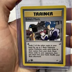 Pokemon TCG Erika's Maids 109/132 1st Edition Gym Heroes Card NM Condition WOTC - Image 1