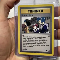 Pokemon TCG Erika's Maids 109/132 1st Edition Gym Heroes Card NM Condition WOTC - Image 2