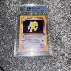 Hypno 8/62 Fossil Holo Rare Pokemon Card 1999 WOTC Vintage TCG LP - Image 1