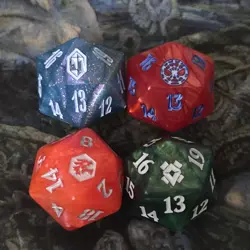 MTG Final Fantasy Oversized Spindown Life Counter Dice Mix Lot ▪ 4 - Image 1
