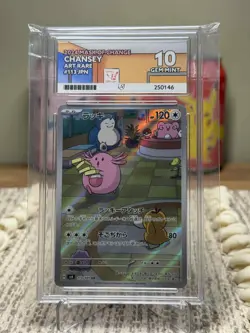 Chansey Pokemon TCG Mask of Change AR 113/101 ACE Gem Mint 10 Japanese - Image 1