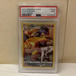 Pokemon TCG Charizard Trainer Gallery TG03/TG30 PSA 9 Lost Origin English Mint - Image 1