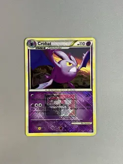 Crobat 14/95 Pokemon TCG HG&SS Unleashed POKEMON LEAGUE PROMO Crosshatch Holo - Image 1