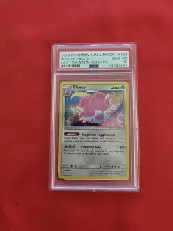 GEM MINT Pokemon: Blissey #153/214 Cosmos Holo Rare Lost Thunder 2018 - PSA 10 - Image 1