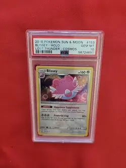 GEM MINT Pokemon: Blissey #153/214 Cosmos Holo Rare Lost Thunder 2018 - PSA 10 - Image 4