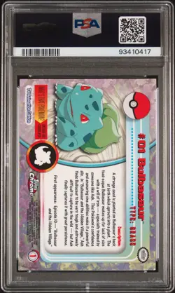 Pokemon Bulbasaur Topps Chrome 2000 PSA Graded - Image 2
