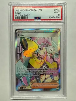 2023 Pokemon-Iono 254/193-Sv02: Paldea Evolved Holo PSA 9 Mint - Image 1