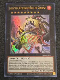 Yugioh Laevatein, Generaider Boss of Shadows PHHY-EN047 Ultra Rare 1st Ed NM - Image 1