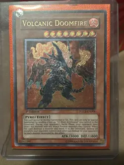 Yu-Gi-Oh! TCG Volcanic Doomfire FOTB-EN008 1st Edition Holo Ultra Rare LP - Image 1