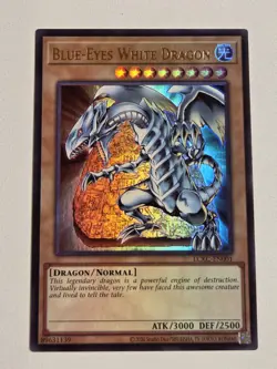 Blue-Eyes White Dragon LCKC-EN001 (Version 4) DB2 Yugioh Alt Art Ultra Rare Mint - Image 1