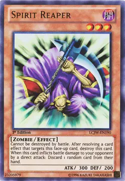 Yugioh! LP Spirit Reaper - LCJW-EN190 - Ultra Rare - 1st Edition Lightly Played, - Image 1