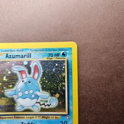 Azumarill 002/111 Pokemon Neo Genesis Holo Rare Card - MP - Image 3