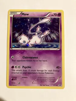 2017 Mew Cosmos Holo Black Star Promo Card XY192 Pokemon TCG - Image 2