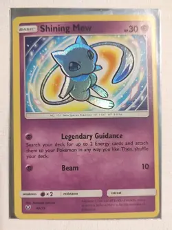 Pokemon TCG Shining Mew Holo Rare Card 40/73 Sun&Moon Shining Legends - Image 1