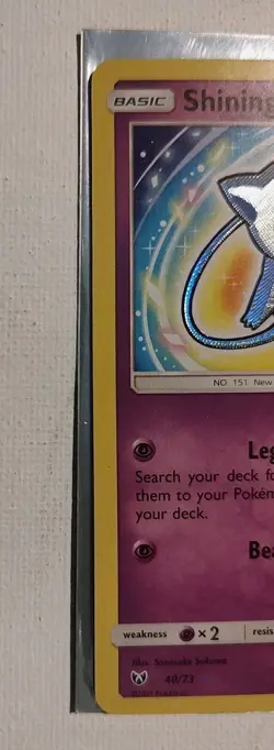 Pokemon TCG Shining Mew Holo Rare Card 40/73 Sun&Moon Shining Legends - Image 3
