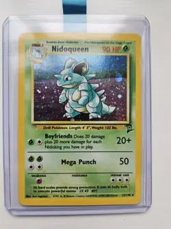 Pokemon TCG Nidoqueen Base Set 2 Holo Rare Card 12/130 - Near Mint - Image 1