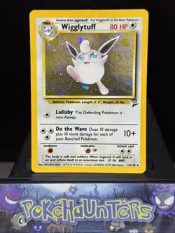 Pokemon Card Wigglytuff 19/130 Holo Rare Base Set 2 WOTC Near Mint - Image 1
