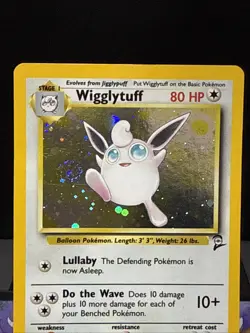 Pokemon Card Wigglytuff 19/130 Holo Rare Base Set 2 WOTC Near Mint - Image 2