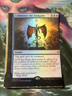 MTG NFC "miscut" War of the Spark Foil Commence the Endgame #2 - Image 1