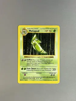 SHADOWLESS METAPOD 54/102 1999 POKEMON TCG BASE SET WOTC WIZARDS OF THE COAST - Image 1