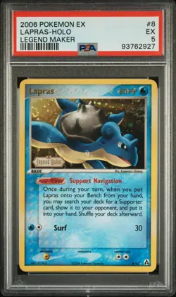 2006 Pokemon Legend Maker #8 Lapras PSA 5 - with swirl - Image 1