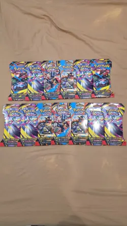Pokemon TCG Mega Evolution Sleeved Booster Pack Lot of 13 - Image 1